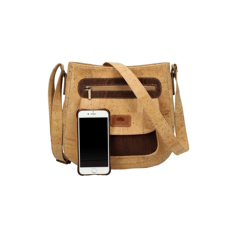 Korková kabelka Catrina, Brown